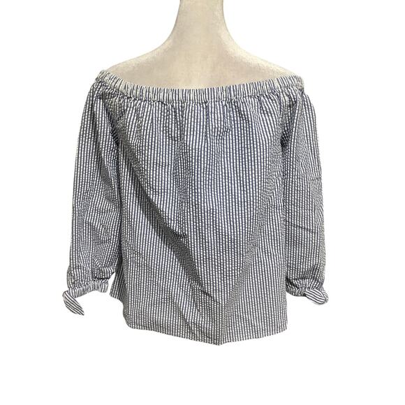 Vineyard Vines Blue and White Striped Blouse - Picture 3 of 7